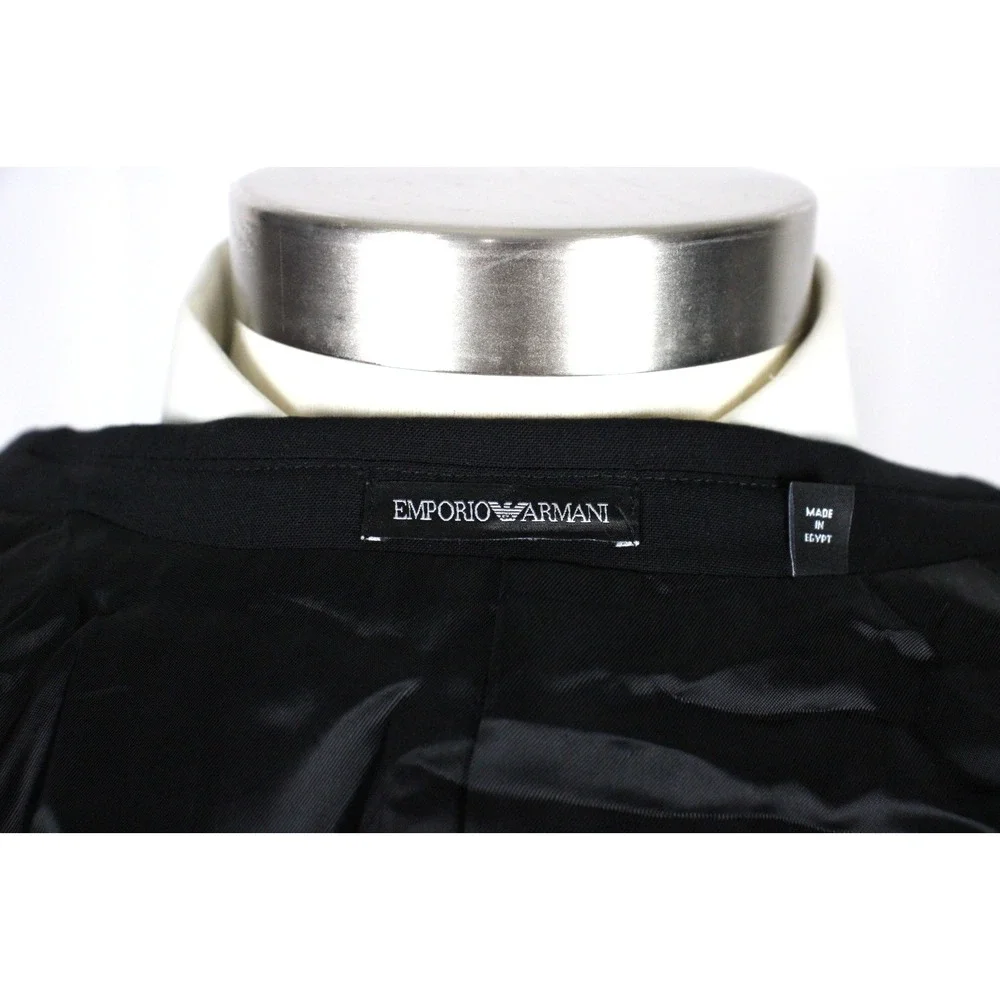 Emporio Armani Blazer 38 R (48 EU) Mens Black Wool M Line Slim Fit Sport Coat